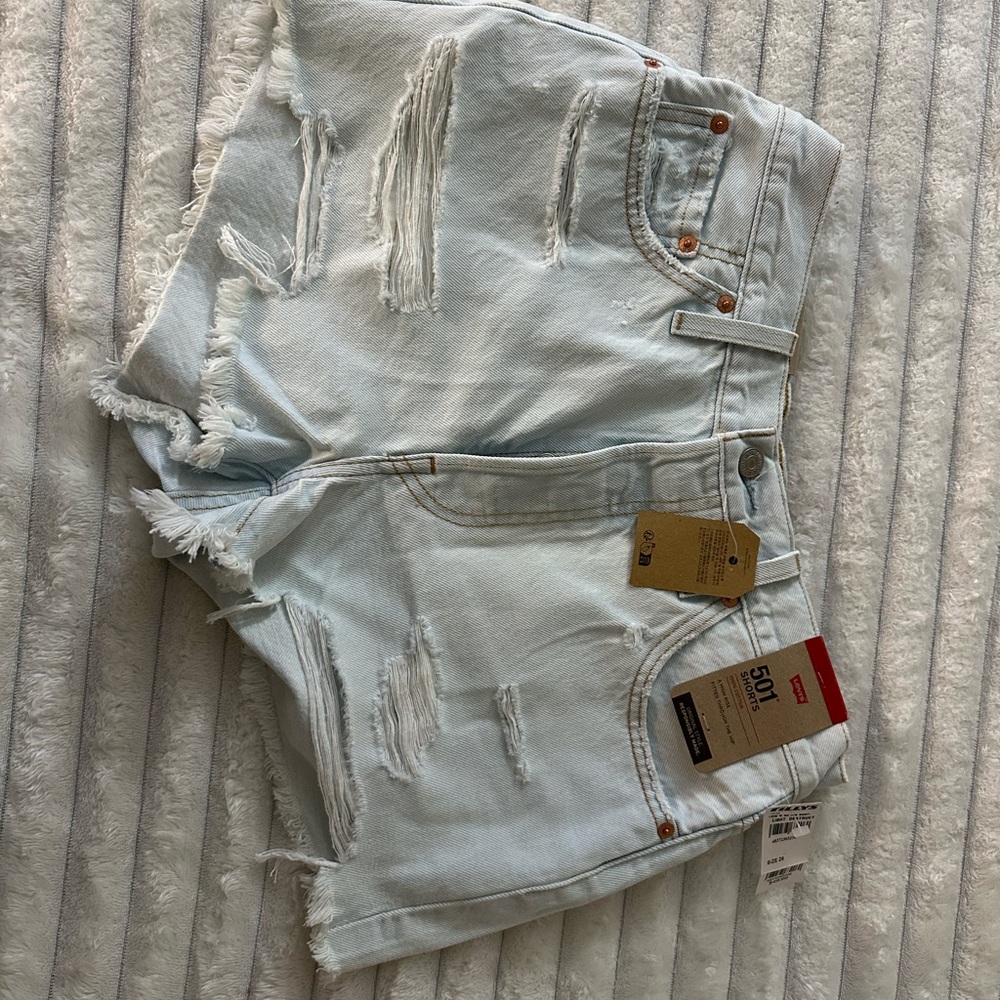 Levi's Women's Light Blue Denim Shorts